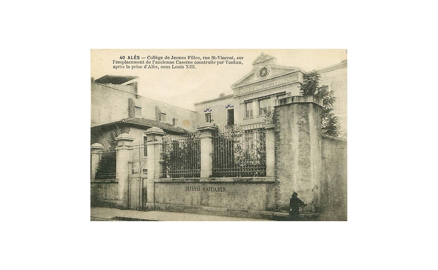 Le collège de jeunes filles de la rue Saint-Vincent à Alès