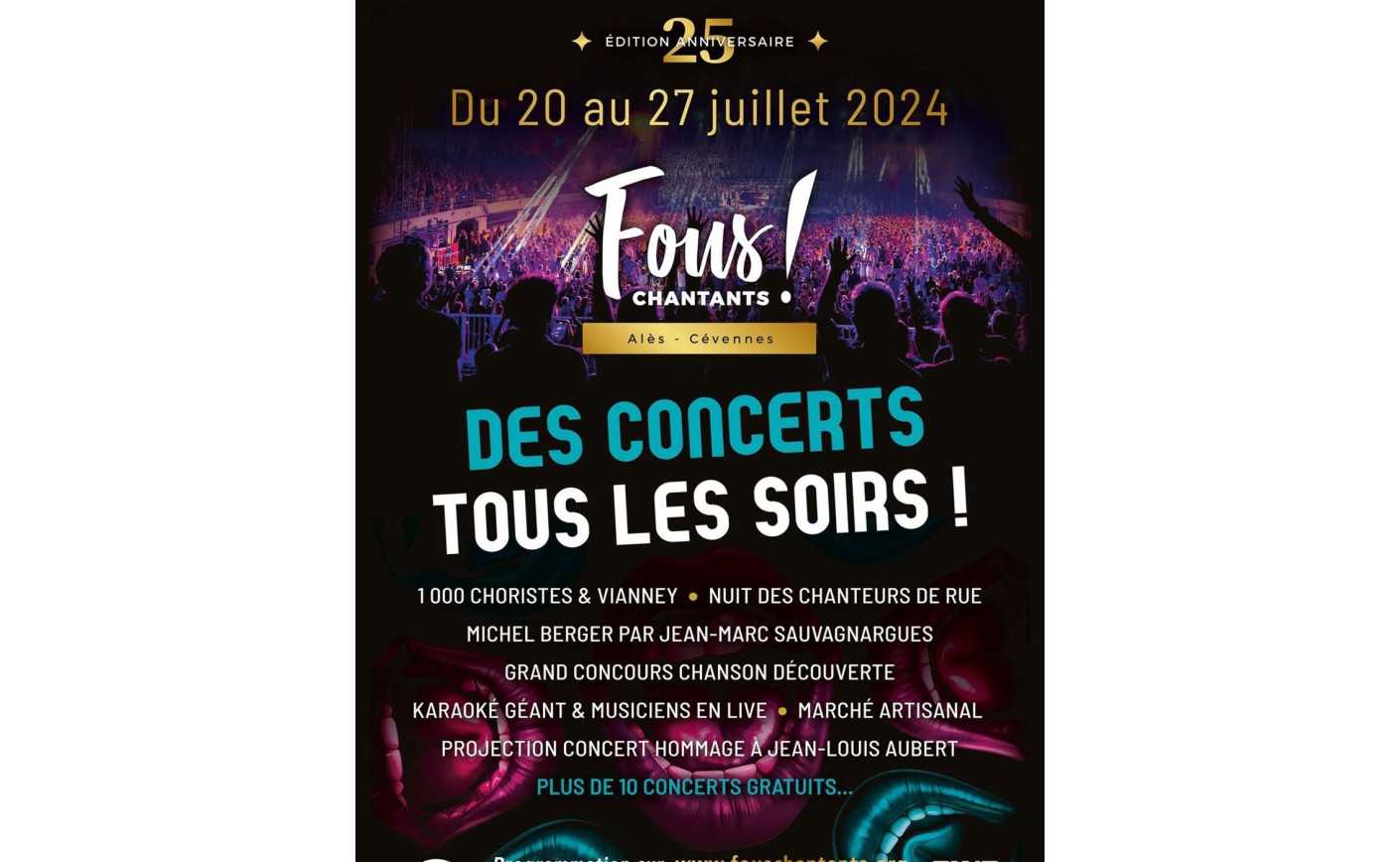 LES FOUS CHANTANTS D'ALÈS du 20 au 27 juillet 2024 