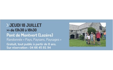 Randonnée "Pays, paysans & paysages" à PONT DE MONTVERT (48) 