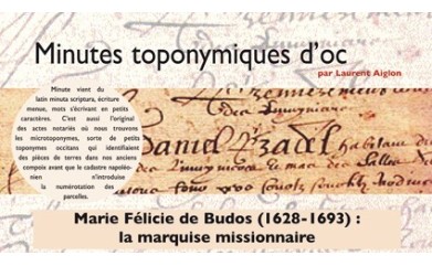 Minutes toponymiques d’oc * par Laurent Aiglon