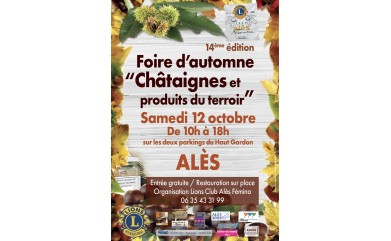 Fête à la Châtaigne – Samedi 12 octobre à ALÈS