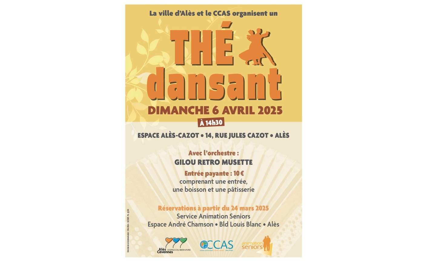 Thé dansant organisé par la Ville d'Alès et le CCAS 