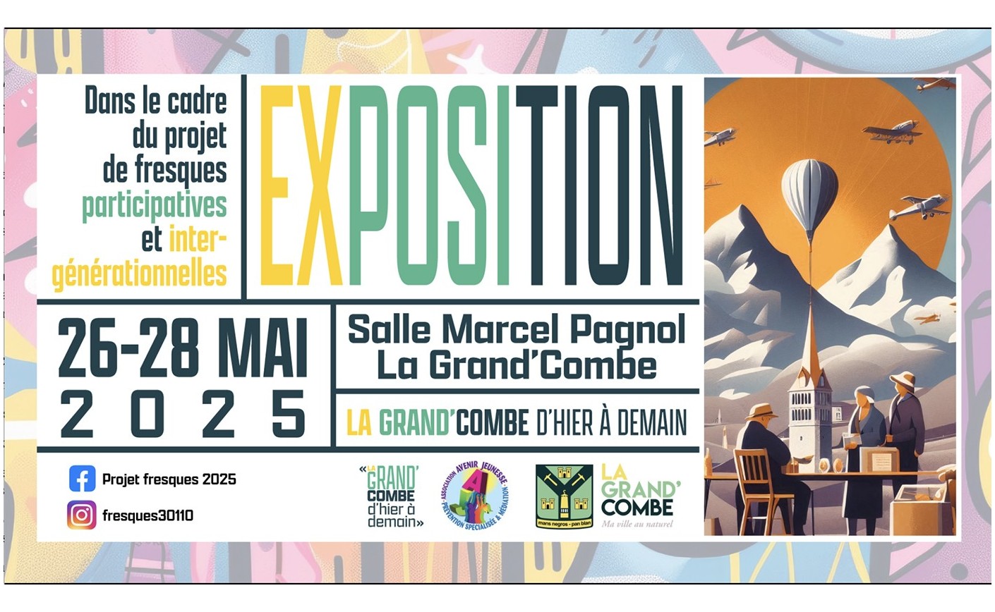 Fresques participatives : une ville en couleurs, une mémoire partagée - LA GRAND COMBE