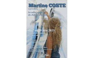 Martine COSTE expose dans les salles voûtées du château d'Aubais